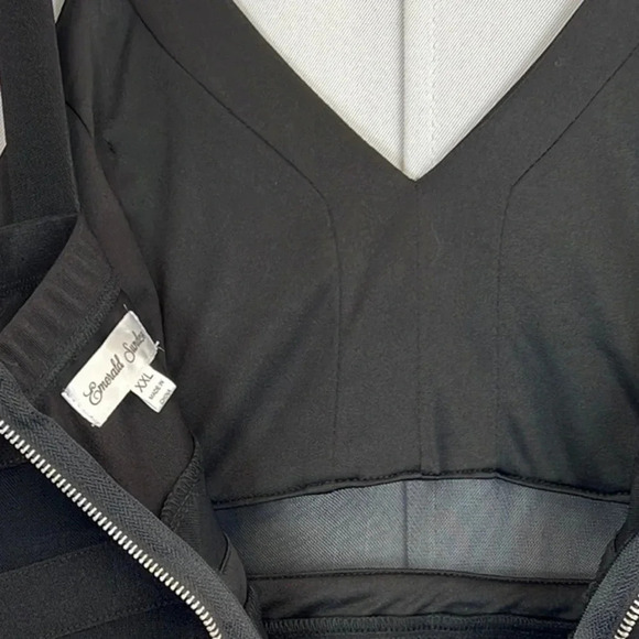 New Emerald Sundae Black Bodycon Mesh Dress Size XXL - Picture 3 of 7